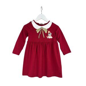 H&M Toddler Red Holiday Penguin Dress Size 3/4T